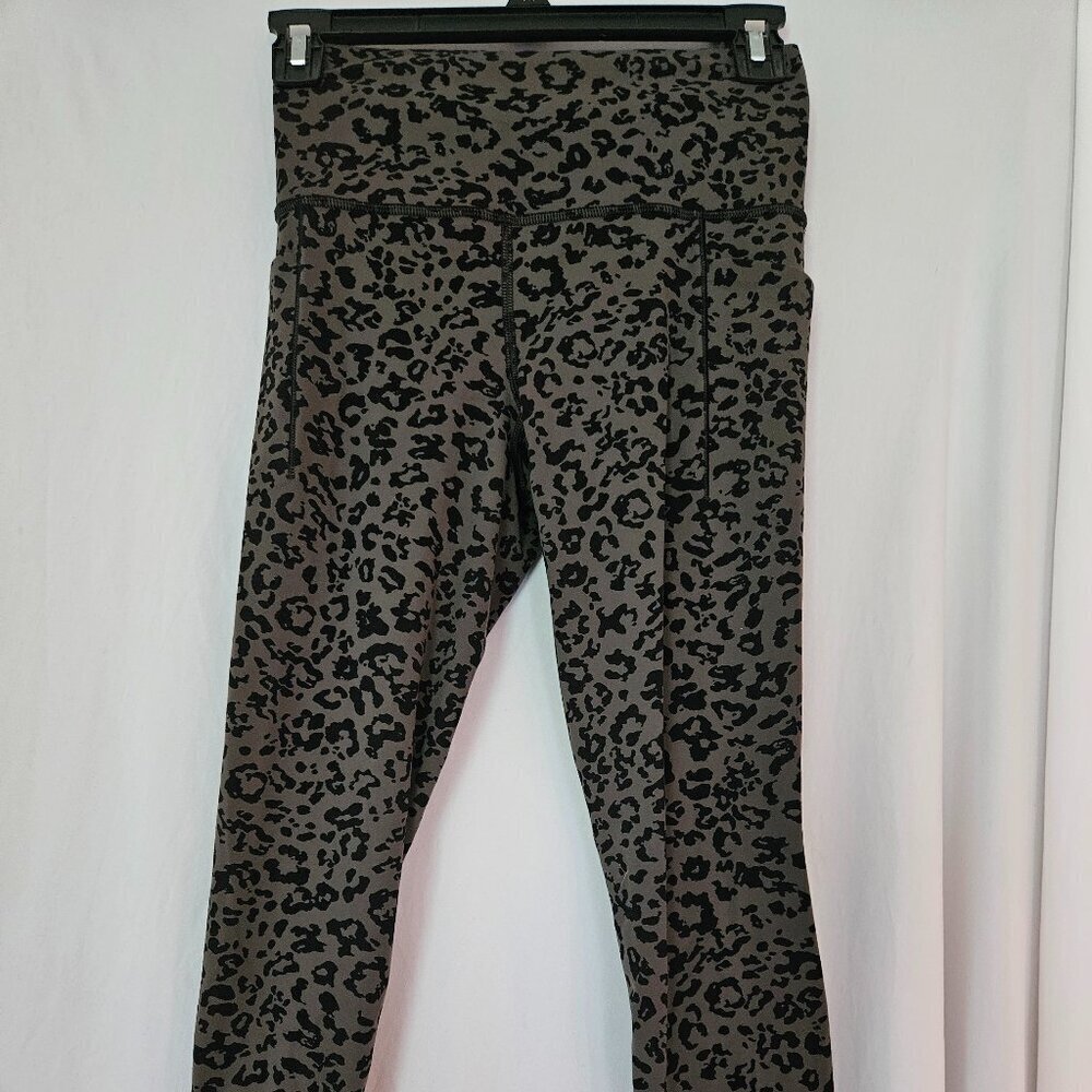 [athleta] elation‎ ultra high rise full length tight cheetah print herb olive XS